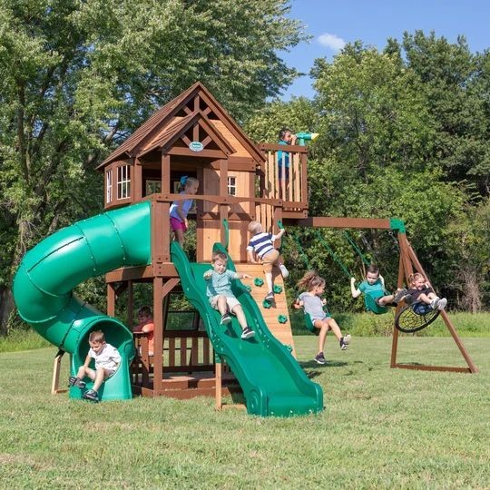 Skyfort ll, (With Tube-Slide), Swing Set.