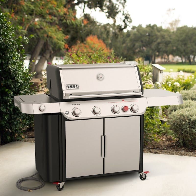 “Professional assembly service for Weber Genesis S-435 gas grill, ensuring safe and efficient setup of 4-burner stainless steel grill with side burner, sear station, and expandable cooking grates. Perfect for outdoor cooking enthusiasts seeking expert assembly.”