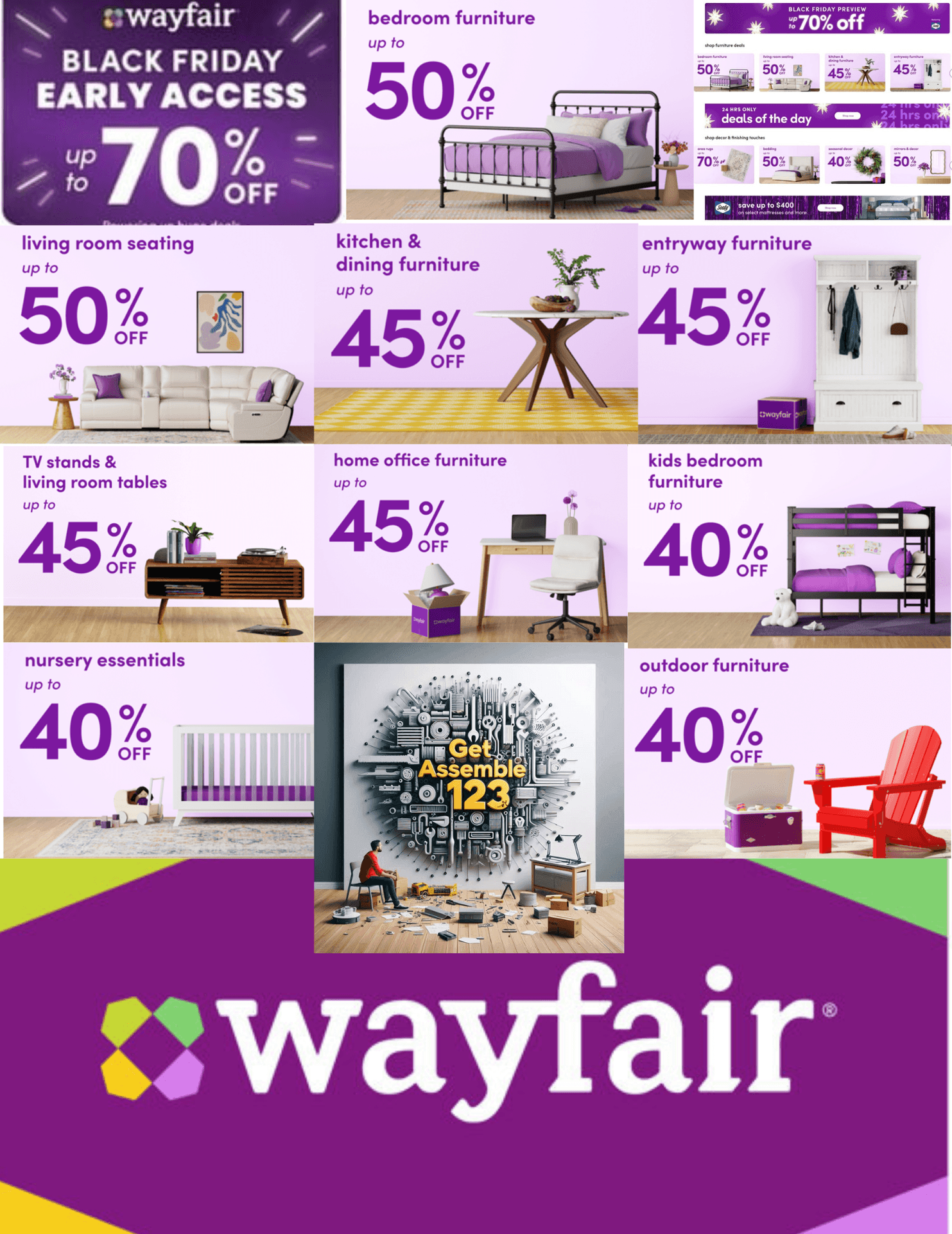 "Wayfair & Assemble 123 (Furniture Assembly & Installation Service"s BLACK-FRIDAY PREVIEW SALE, 